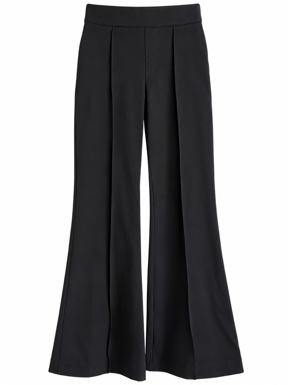 SPANX PerfectFit Ponte wide legs Pants Black Pull On Shaping Stretch S Career